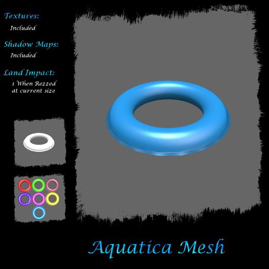 Second Life Marketplace - Aquatica Mesh - AM024288 Pool Ring