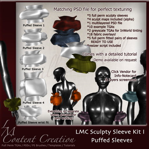 LMC PSD FILES - Sculpty Sleeve Kit I -