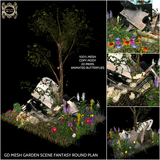 GD MESH GARDEN SCENE FANTASY ROUND PLAN