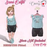 *Cherry Tot* BEBE/TDB Fitted Sami Outfit Sky (Wear & Click)