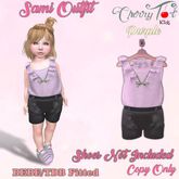 *Cherry Tot* BEBE/TDB Fitted Sami Outfit Purple (Wear & Click)