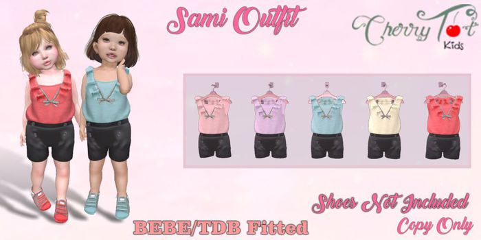 *Cherry Tot* BEBE/TDB Fitted Sami Outfit FATPACK (Wear & Click)