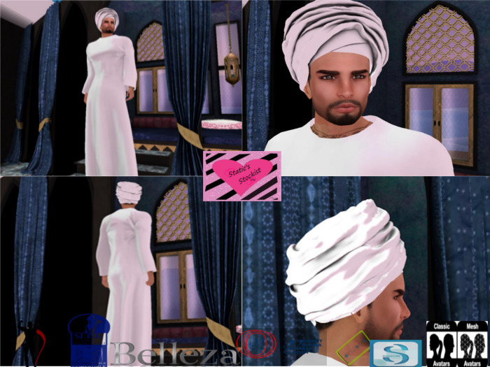 {SS}White Thobe and Head wrap