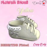 *Cherry Tot* BEBE/TDB Fitted Flower Baby Shoes Yellow