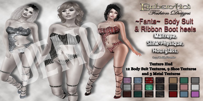DEMO Emberotic's ~ Fanta Body Suit & Ribbon Boot Heels ~ and Texture Hud