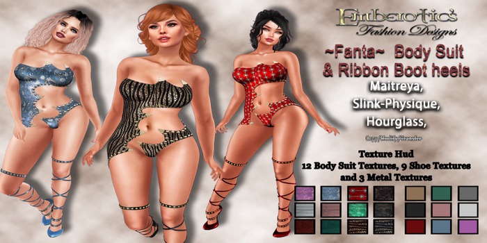 EFD_245 Fanta Body Suit & Ribbon Boot Heels