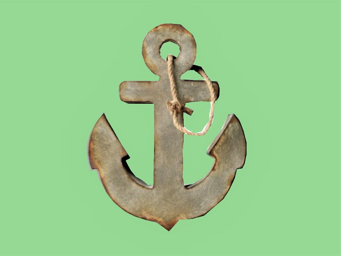HANGING HOME 3D WALL DECAL DECOR "Ship's ANCHOR 3D look door Plaque" Art Design House Furnishing copy/mod ON 1 PRIM