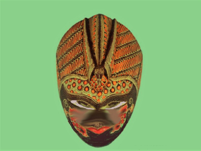 HANGING HOME 3D WALL DECAL CUTOUT DECOR "Artists Mask Design" Art Design House Furnishing copy/mod 1 PRIM READY TO HANG