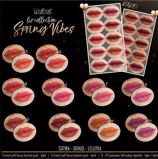 WarPaint* #7 Spring Vibes lip collection [Catwa]