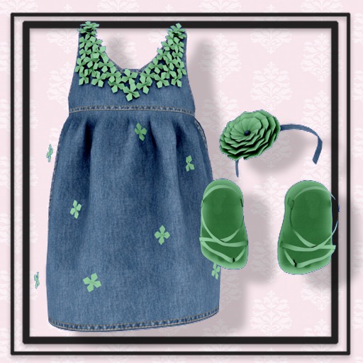 !! RU !! Denim Rain Green