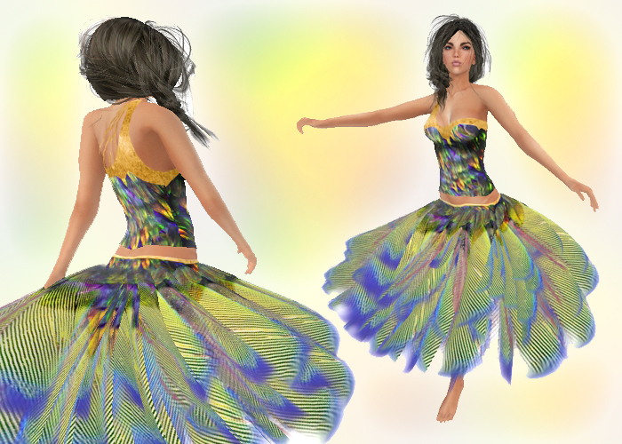 *Heart* - Feathery Dress with Wreath for Petite Avatar
