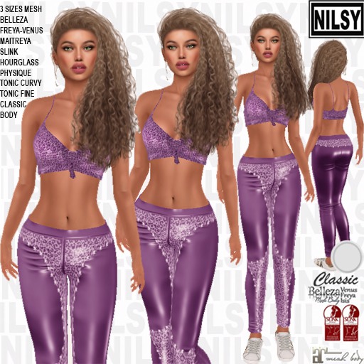 NILSY SKIN PRINT TOP AND LEGGINGS,ALL BODIES