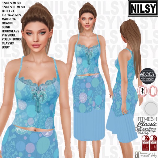NILSY PLEATED SKIRT WITH TANK TOP,ALL BODIES