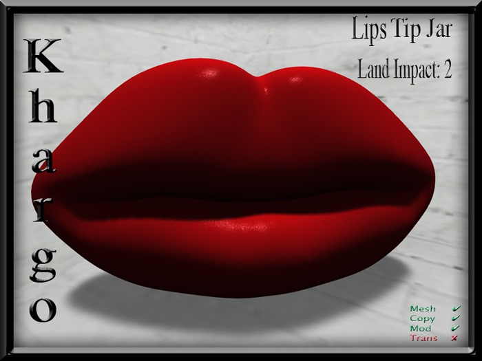 Khargo: Lips Tip Jar / Tipjar - Mesh