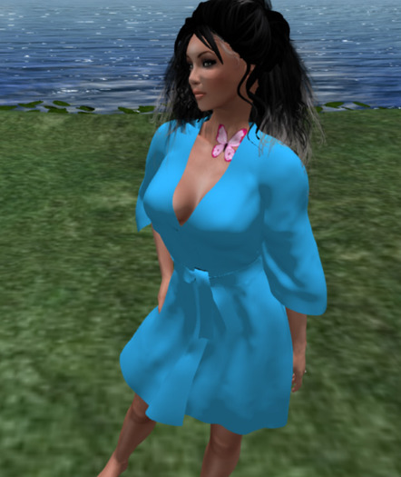 Maitreya Bathrobe Blue