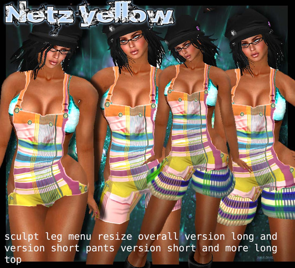 overall netz plaid