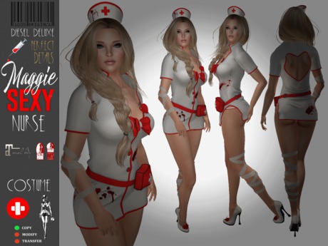 Second Life Marketplace - [DIESELdeluxe] Maggie Sexy Nurse Maitreya