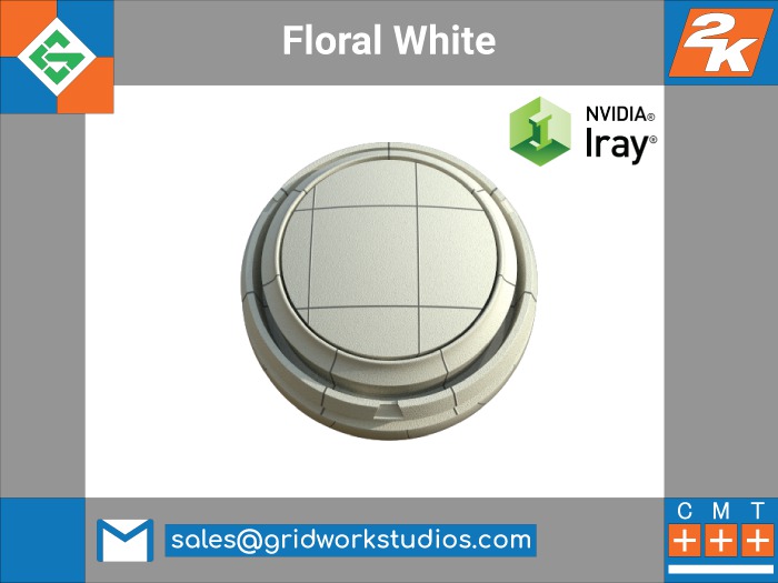 Tile: Floral White