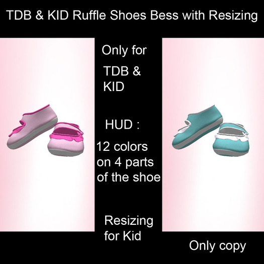 TDB & KID Ruffle Shoes Bess with Resizing DEMO