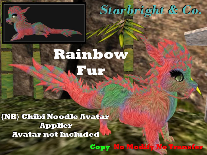 Starbright & Co. NB Chibi Noodle Rainbow Fur  (ADD to Open)