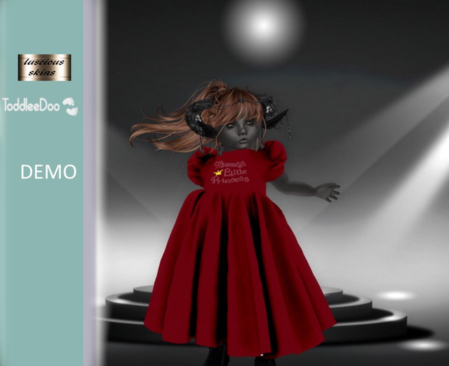 Fantasy Onyx demo toddleedoo face & body skin applier & outfit