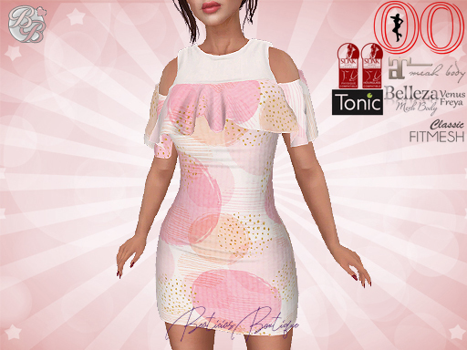 ♥ Bubbles Cold Shoulder Dress ♥