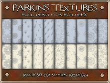 Parkins Textures - Mandy Set - 20x Full Perm Seamless 1024 - Fabric, Clothing, Cloth, Spring, Pastel, Blue, Cream