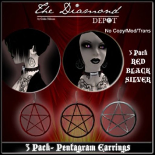 *JP* Pentagram Earring Pack