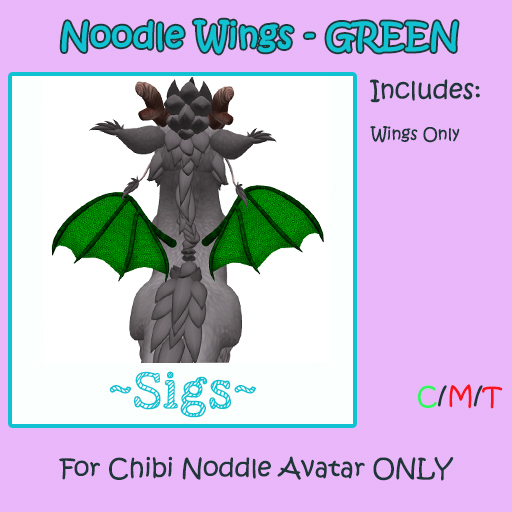~ Sigs ~ Noodle Wings Green