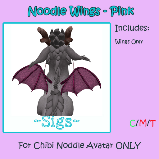 ~ Sigs ~ Noodle Wings Pink