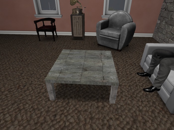 Grey stone Top Mesh Coffee Table
