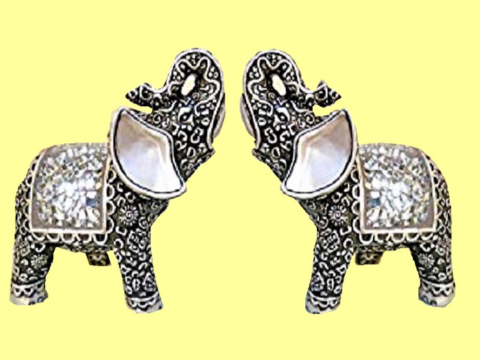 HOME HANGING WALL DECAL STICKER ART "Pair ELEPHANT Ceramic Plaques" Alpha Wood Craft Plaque House Decor copy/mod 1 prim