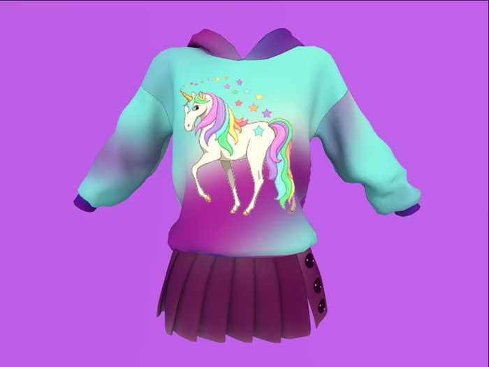 prancing rainbow unicorn pony
