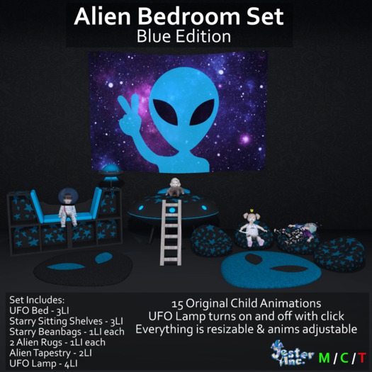 [Jester Inc.] Alien Bedroom Set - Blue Edition!