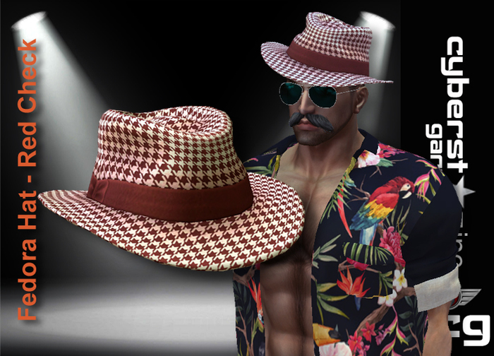 [CG]inc Fedora Hat - Red Check