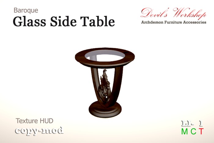 A+ Baroque Glass Side Table