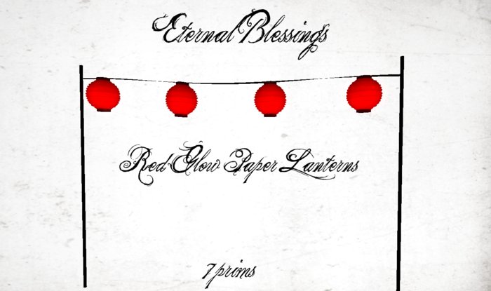 Eternal Blessings Red Glow Paper Lanterns (4)