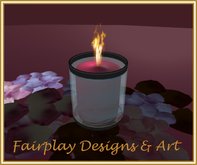 Deep Red Goth Votive Candle/Touch on/off