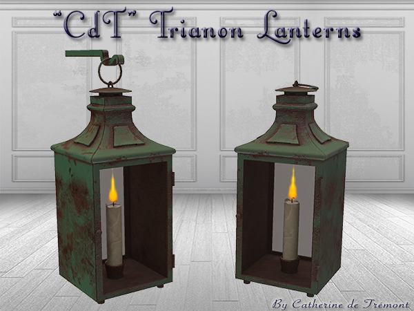 "CdT"  Lanterns "Trianon" Green
