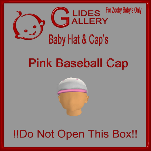 Baseball Cap White/Pink (Zooby's)