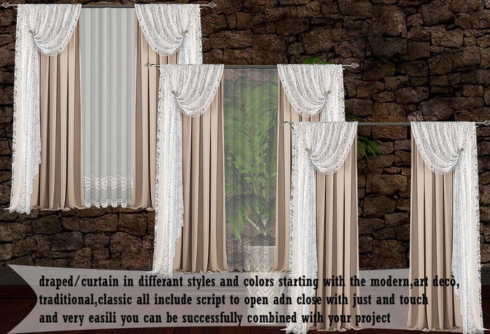 **Luxury Curtain/Drapes Sweet ** v. 8