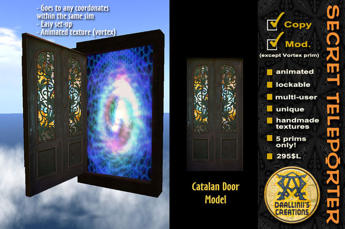 Secret Teleporter ~  Catalan Door [ blue vortex ]