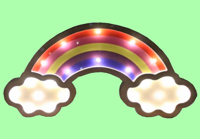 CHILD HOME DECOR WALL HANGING ART "Rainbow Night Light Buddy"