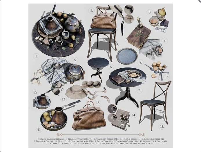 8. Nutmeg. Garden Getaway Empty Tray