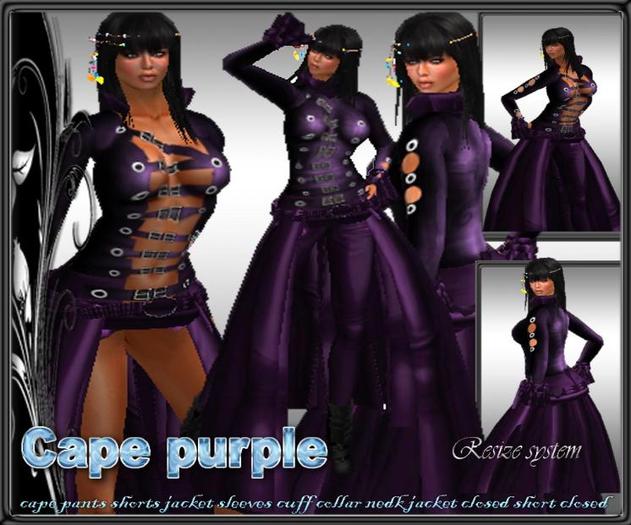KL CAPE PURPLE GOTHIC