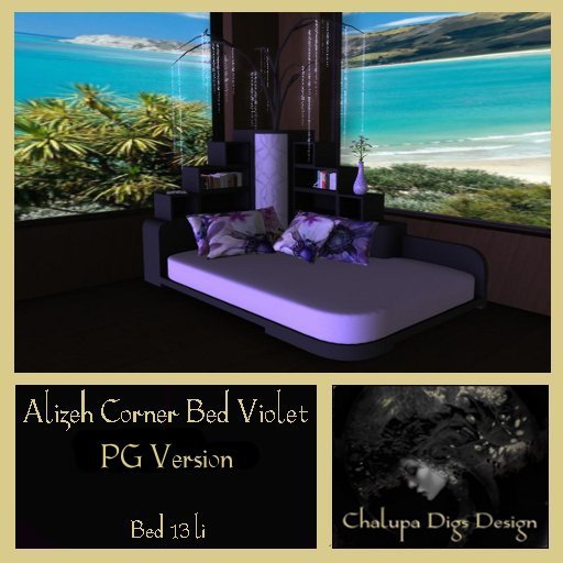 Alizeh Corner Bed Pg Violet