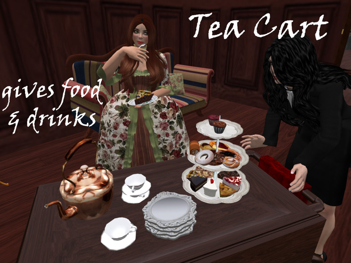 TEA CART gives out food & drinks