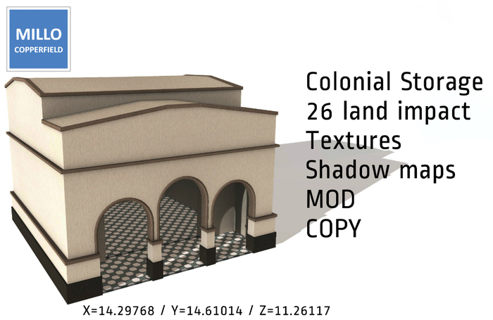 Millo Copperfield - Colonial Storage Bulding MOD COPY 26li Box