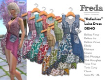 DEMO "Freda" Luisa "Refashion" Lace up Tunic Dress with irregular hem, for Maitreya, Belleza, Slink, Classic, Ebody
