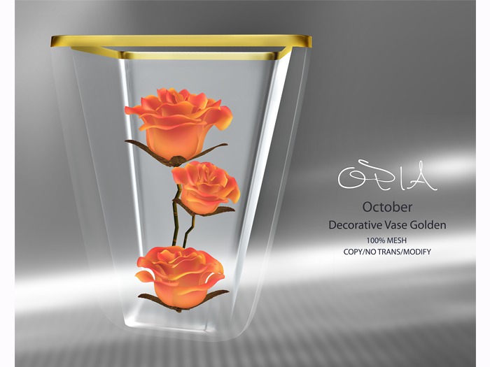 OPIA October Decorative Vase Golden